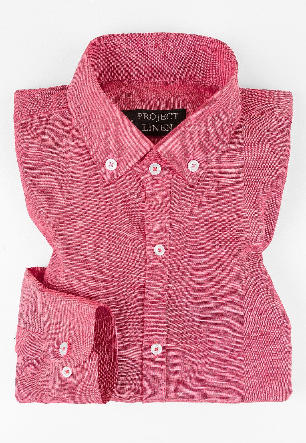 Punch Pink Button Down Linen Shirt - Her's