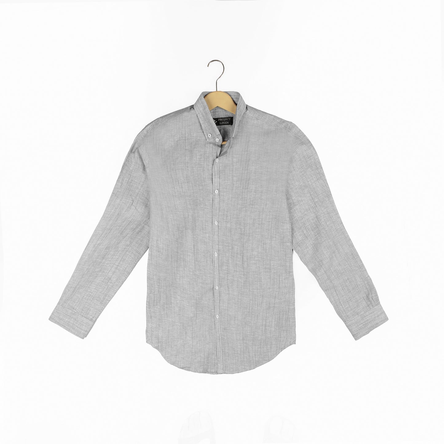 Smoke Grey Button Down Linen Shirt