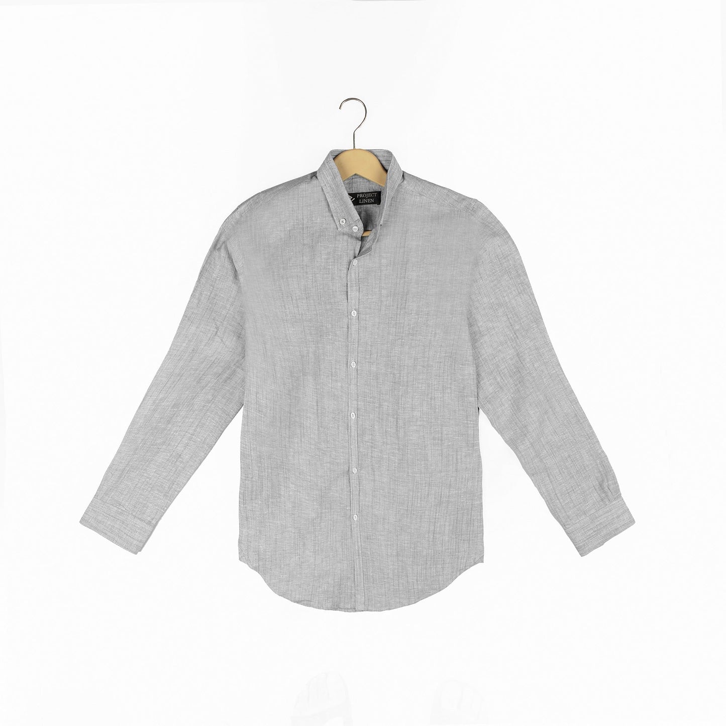 Smoke Grey Button Down Linen Shirt - Her's