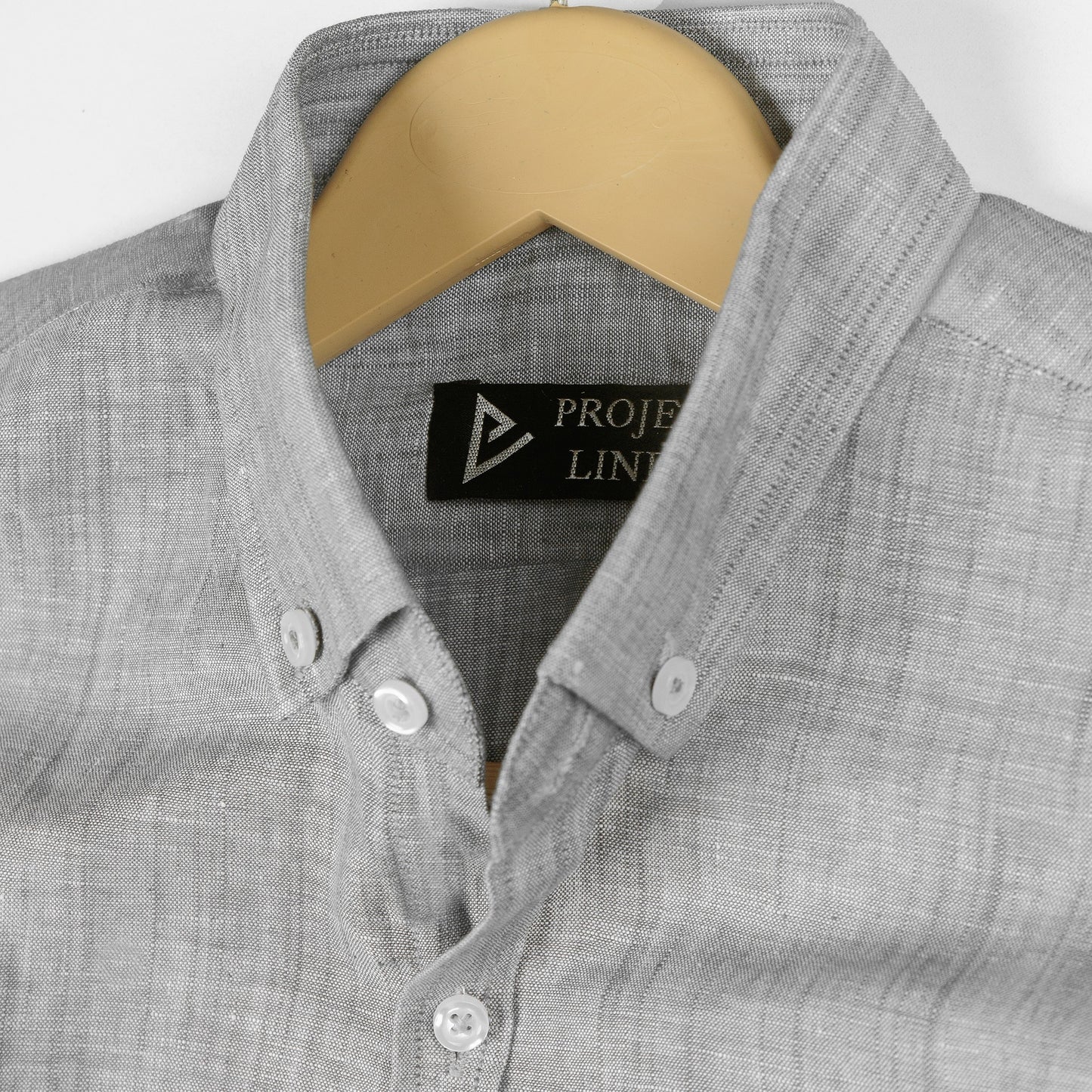 Smoke Grey Button Down Linen Shirt
