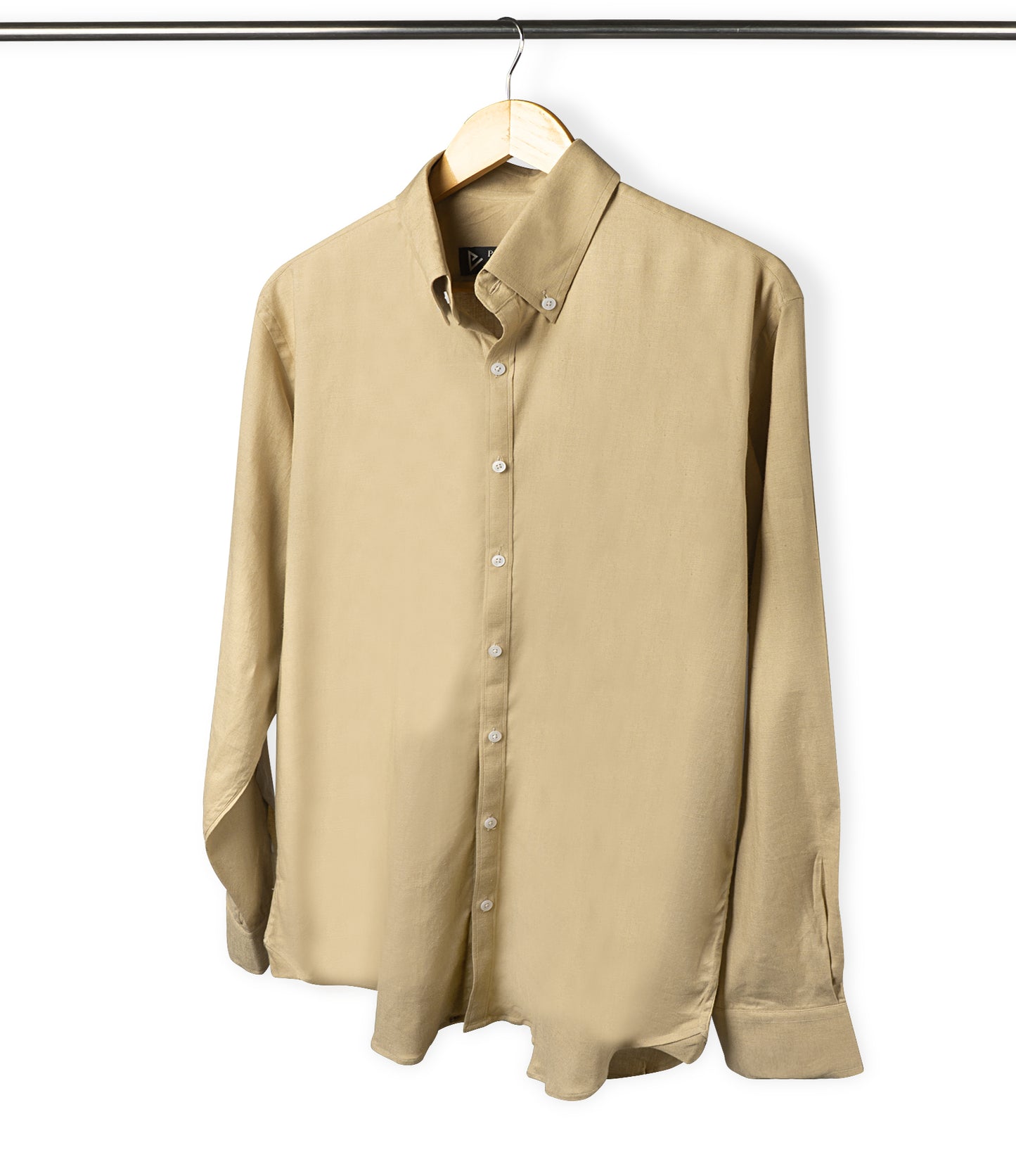 Khaki Button Down Linen Shirt - Her's