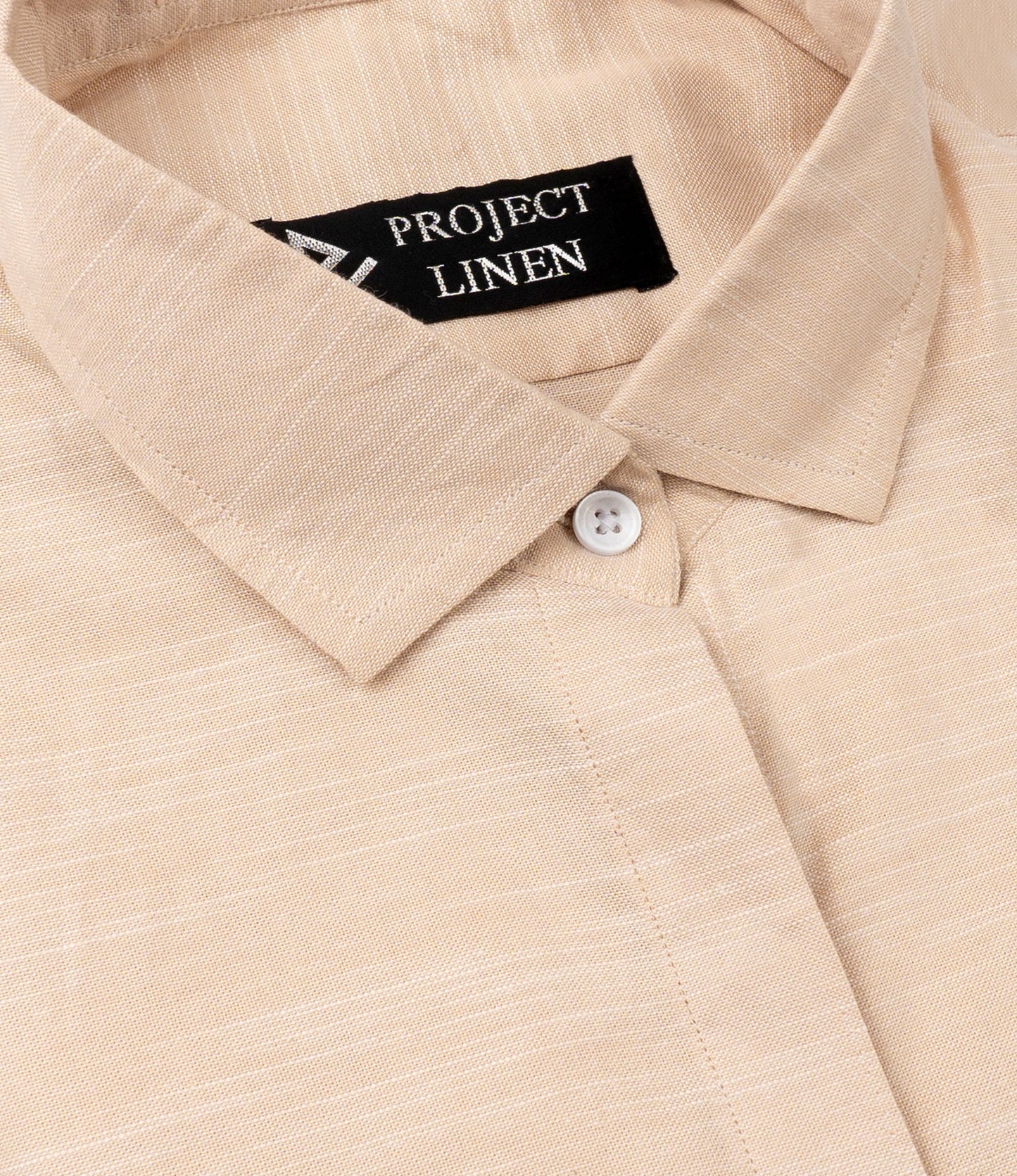 Texture Brown Linen Shirt - Her's