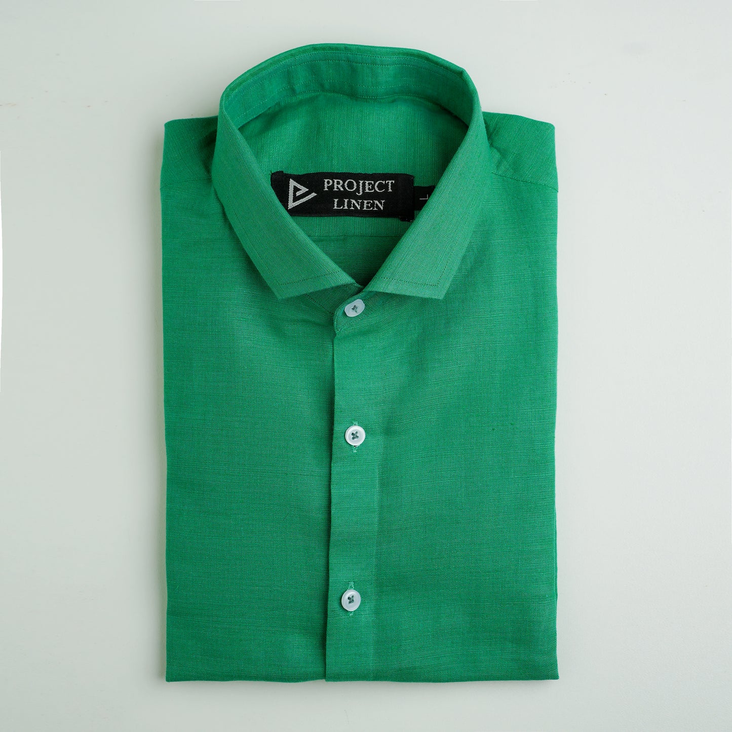 Emerald Green Linen Shirt