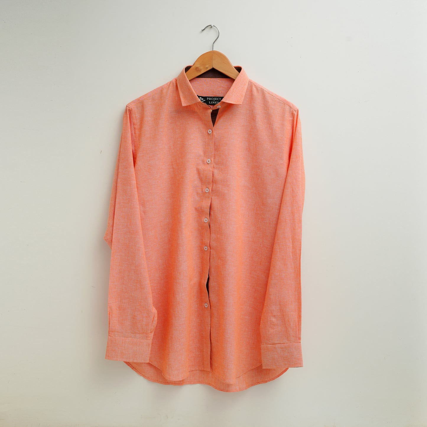 Orange Linen Shirt
