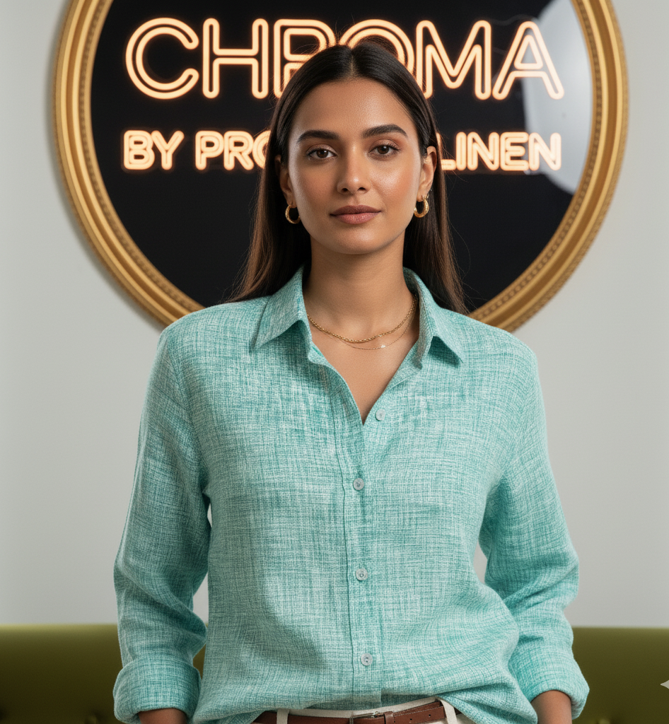Mint Blend Linen Shirt - Her's