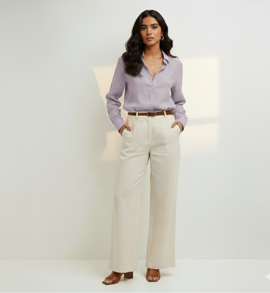 Lilac Linen Shirt - Her's