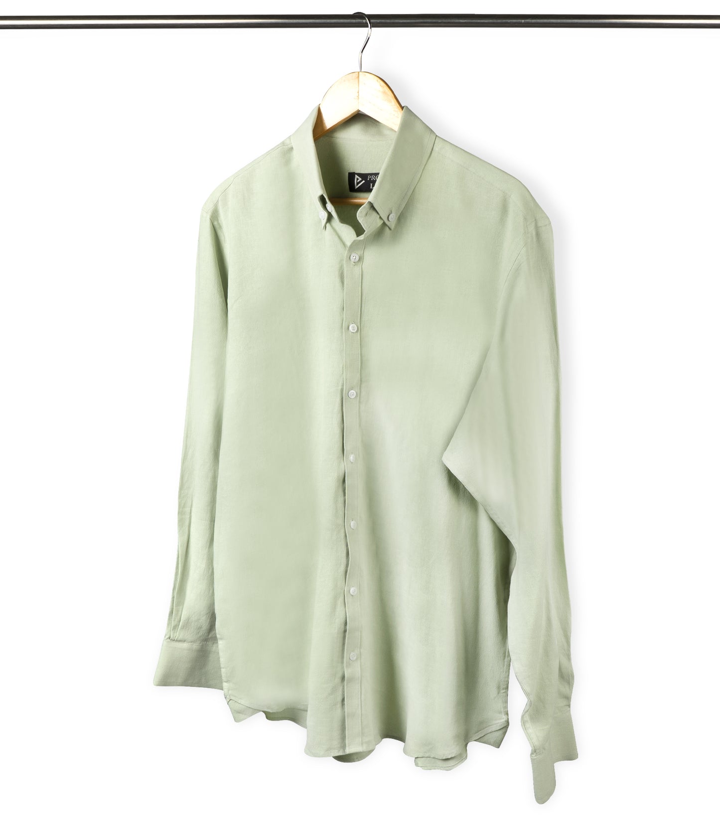 Pastel Green Button Down Linen Shirt - Her's