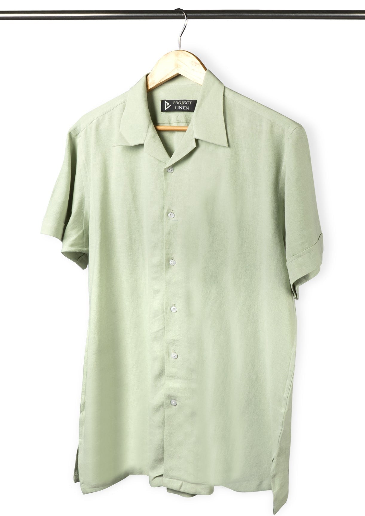 Pastel Green Cuban Linen Shirt