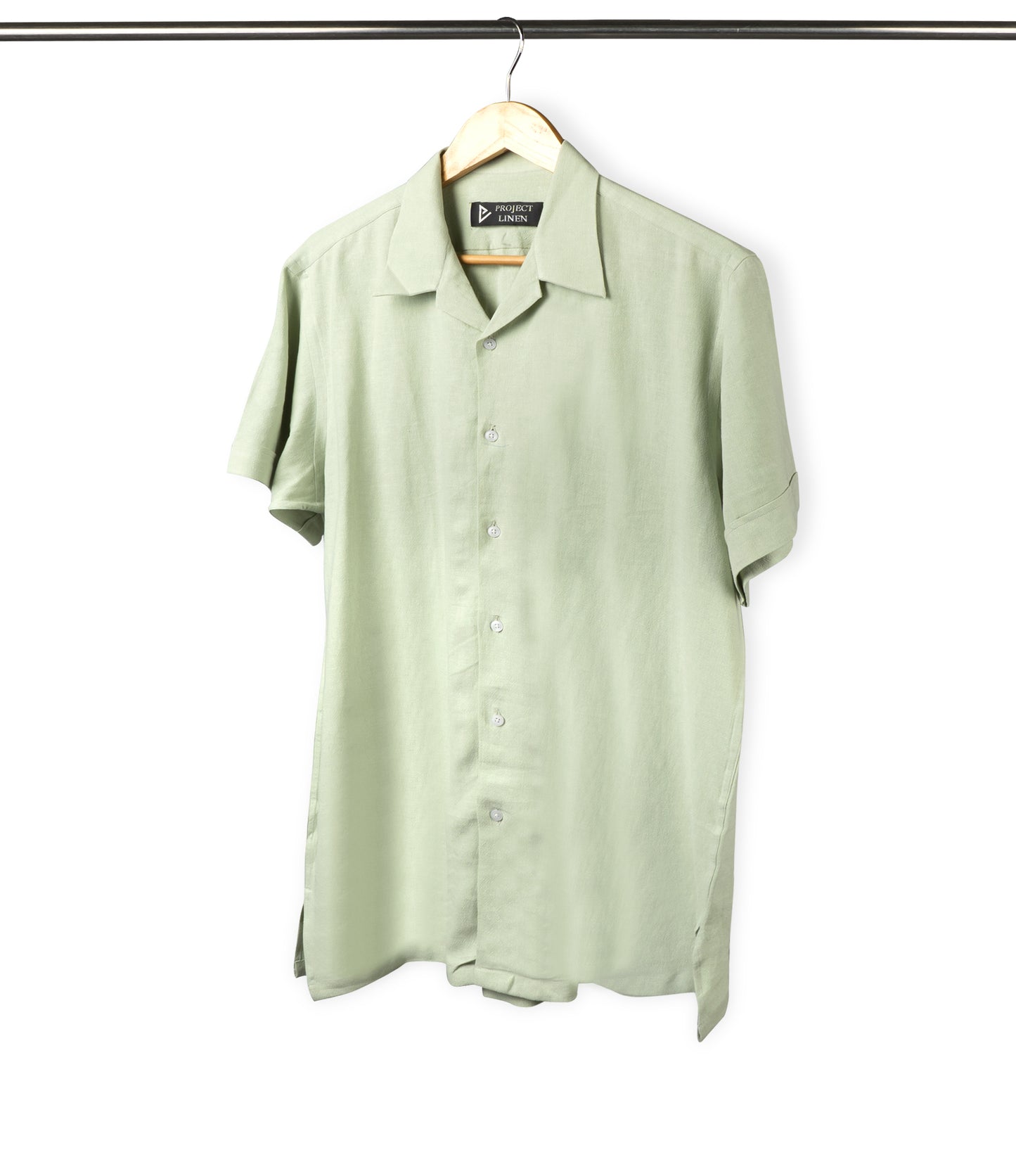 Pastel Green Cuban Linen Shirt - Her's