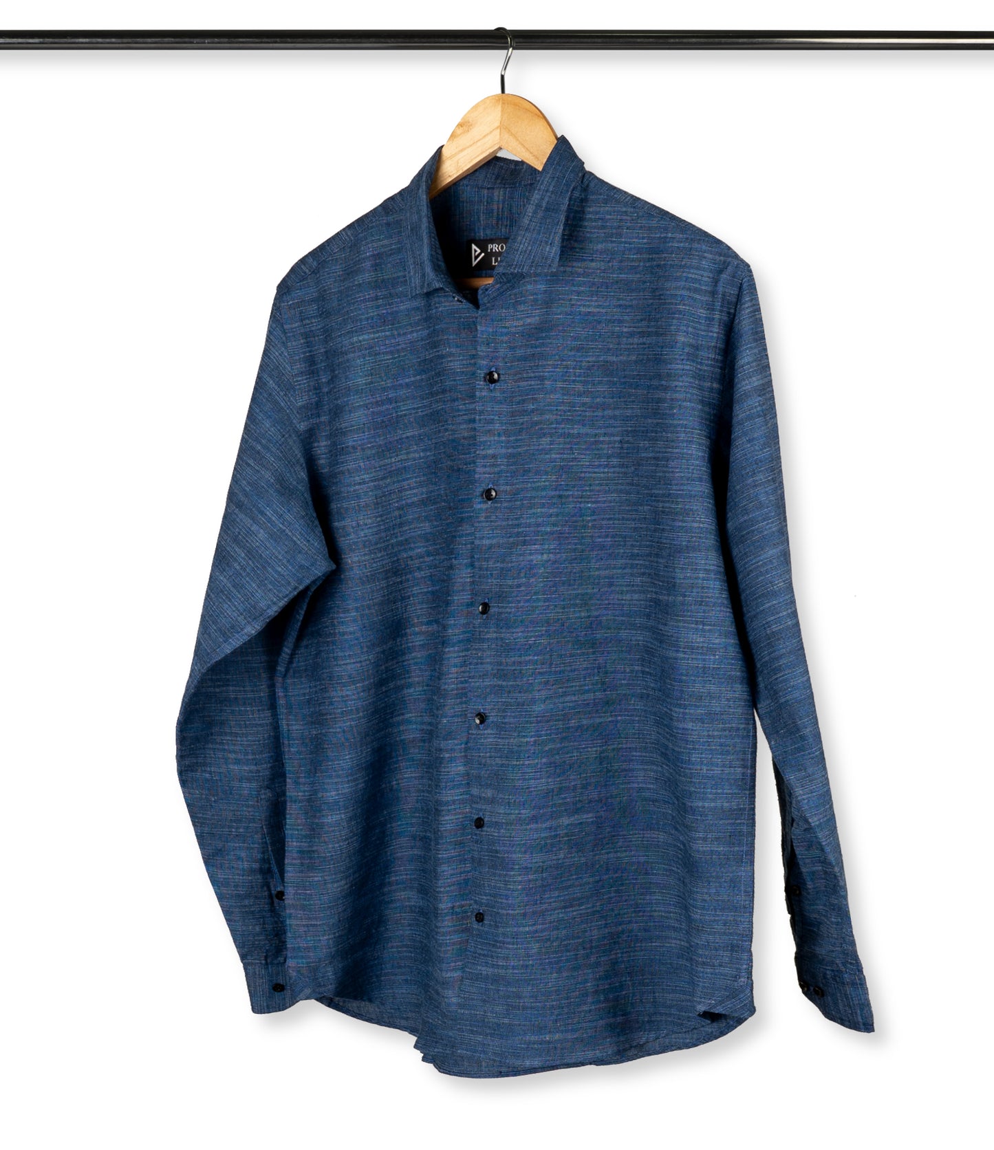Texture Blue Linen Shirt