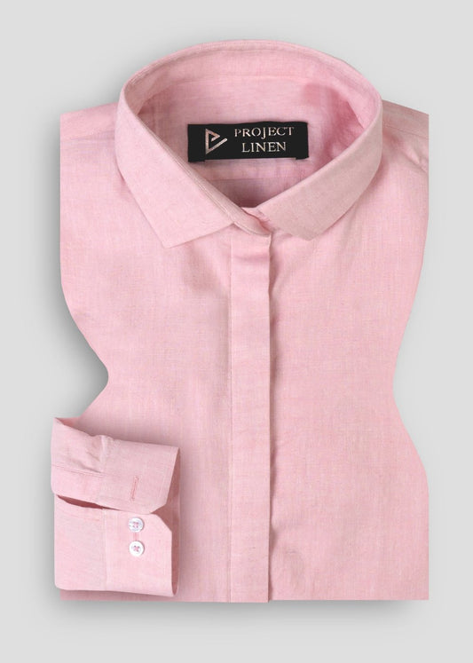 Soft Pink Linen Shirt