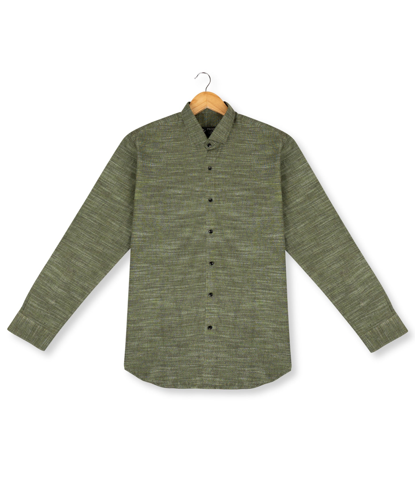 Texture Green Linen Shirt - Her's