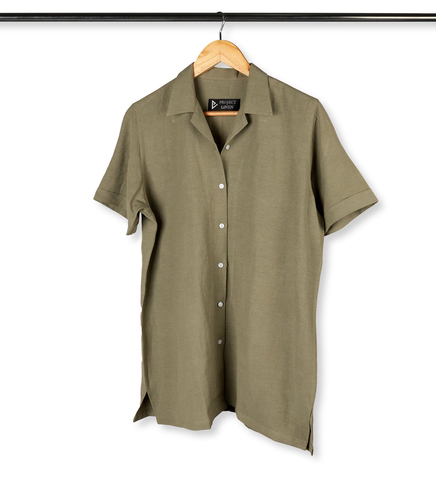 Green Cuban Linen Shirt