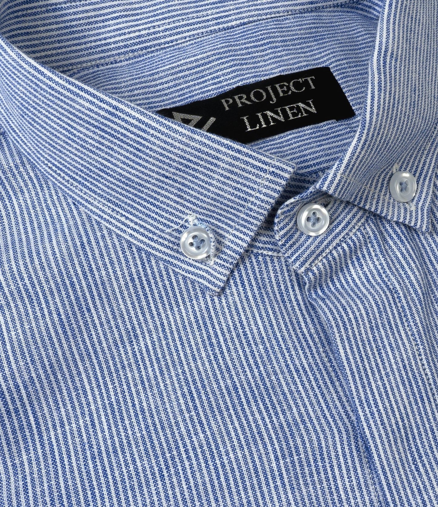 Blue Stripes Button Down Linen Shirt - Her's