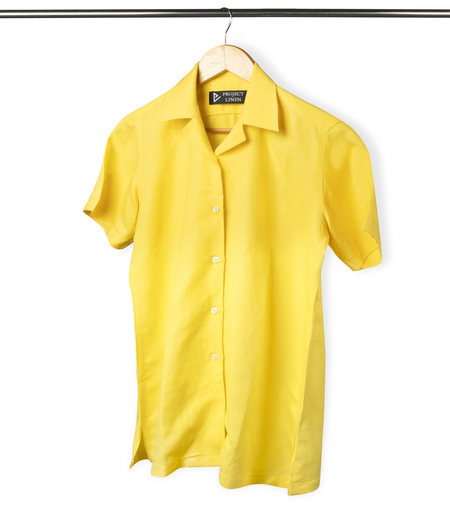 Yellow Cuban Linen Shirt - Her's