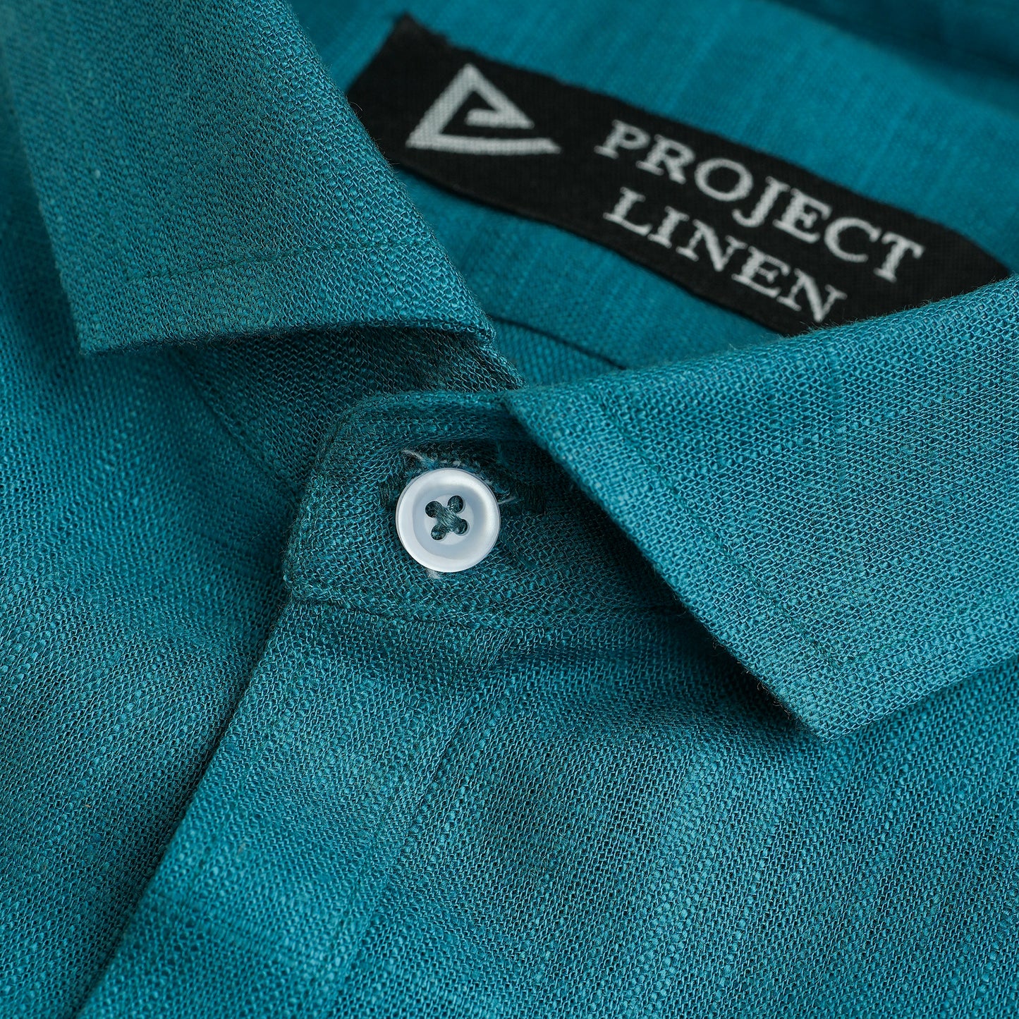 Teal Green Linen Shirt - Her's