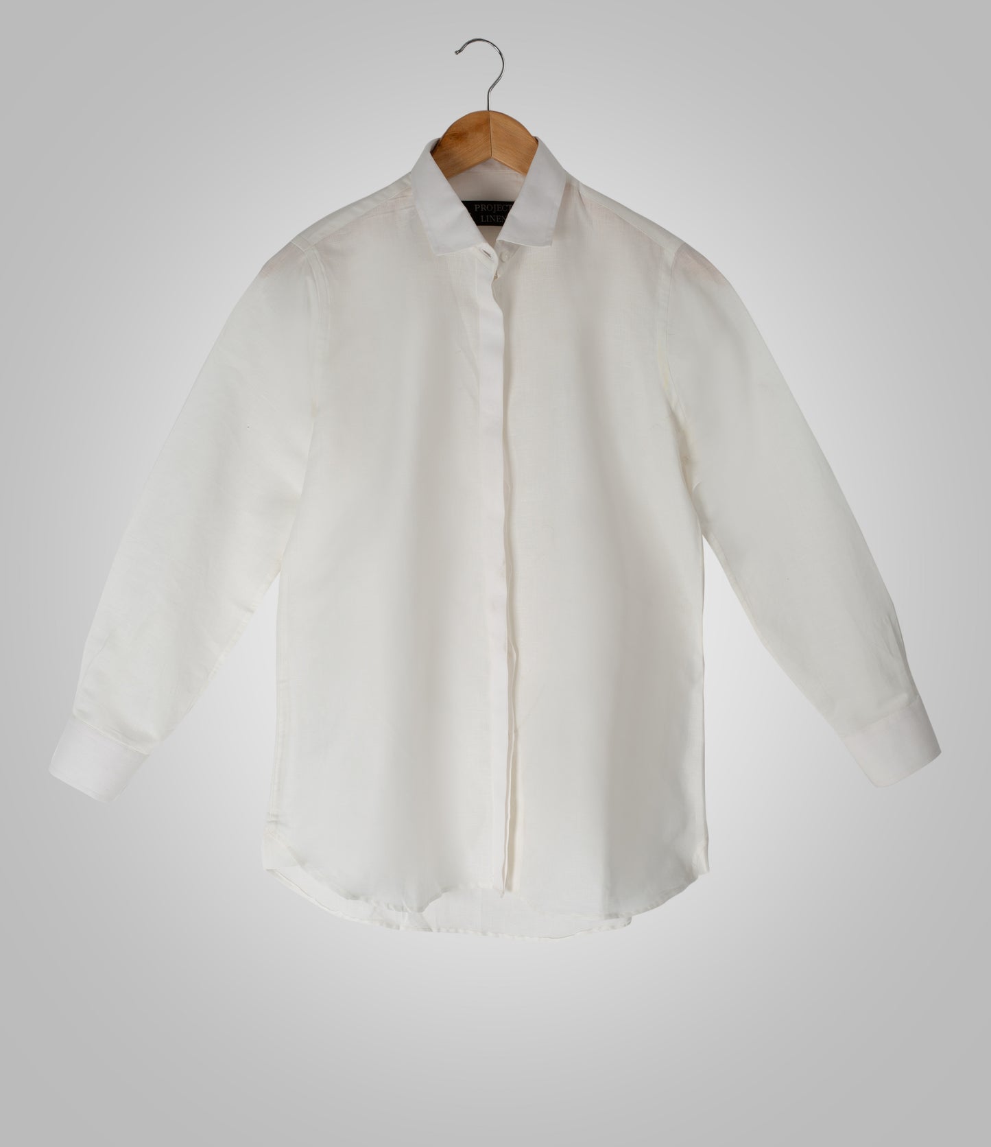 Plain White Linen Shirt - Her's