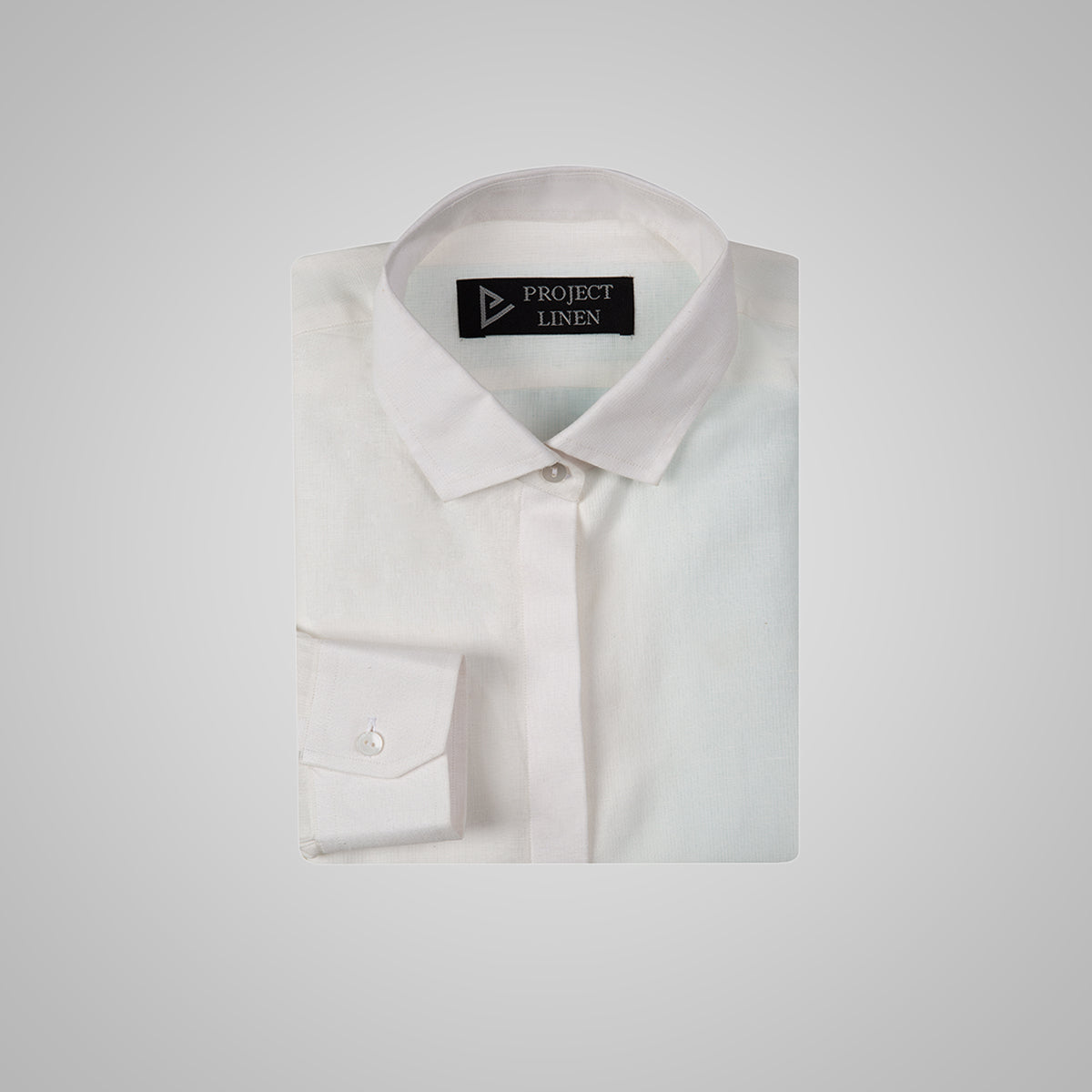 Plain White Linen Shirt - Her's