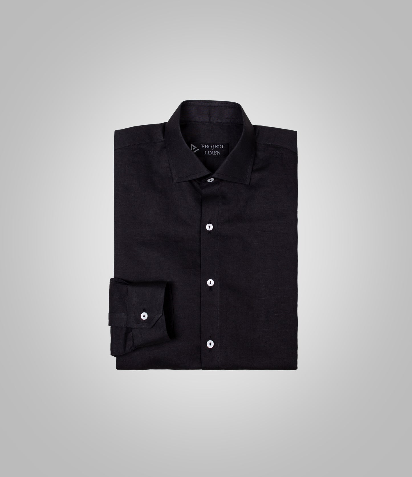 Basic Black Linen Shirt - Her's