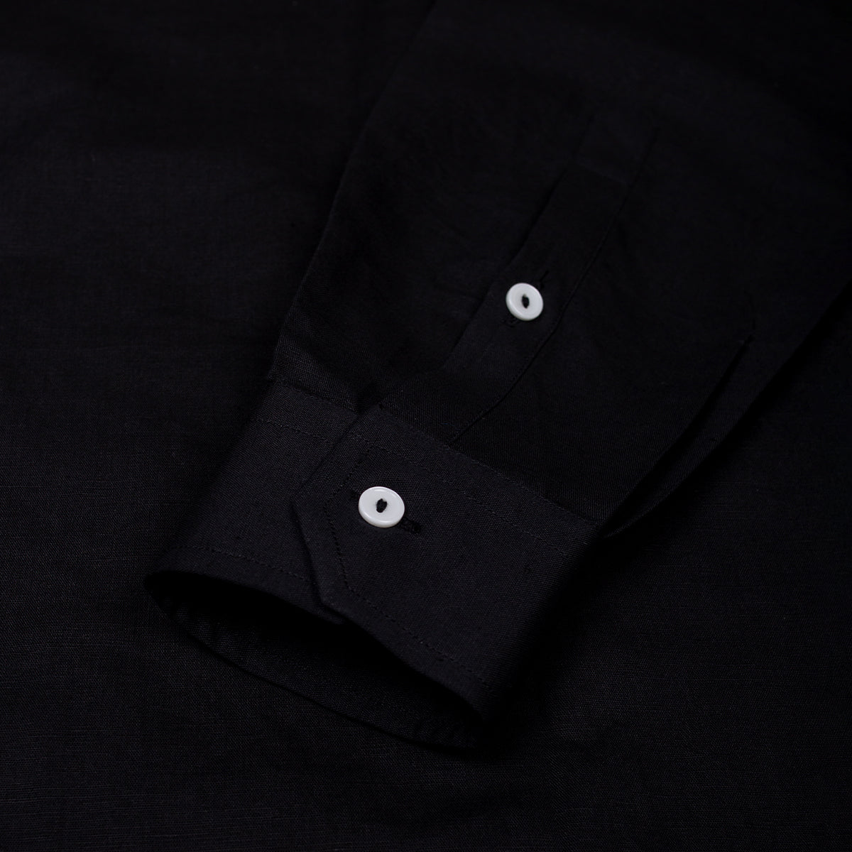 Basic Black Linen Shirt - Her's