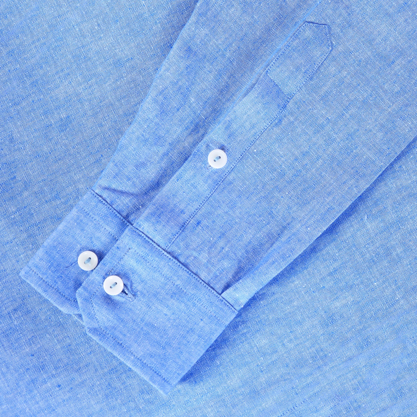 Burnt Blue Button Down Linen Shirt - Her's