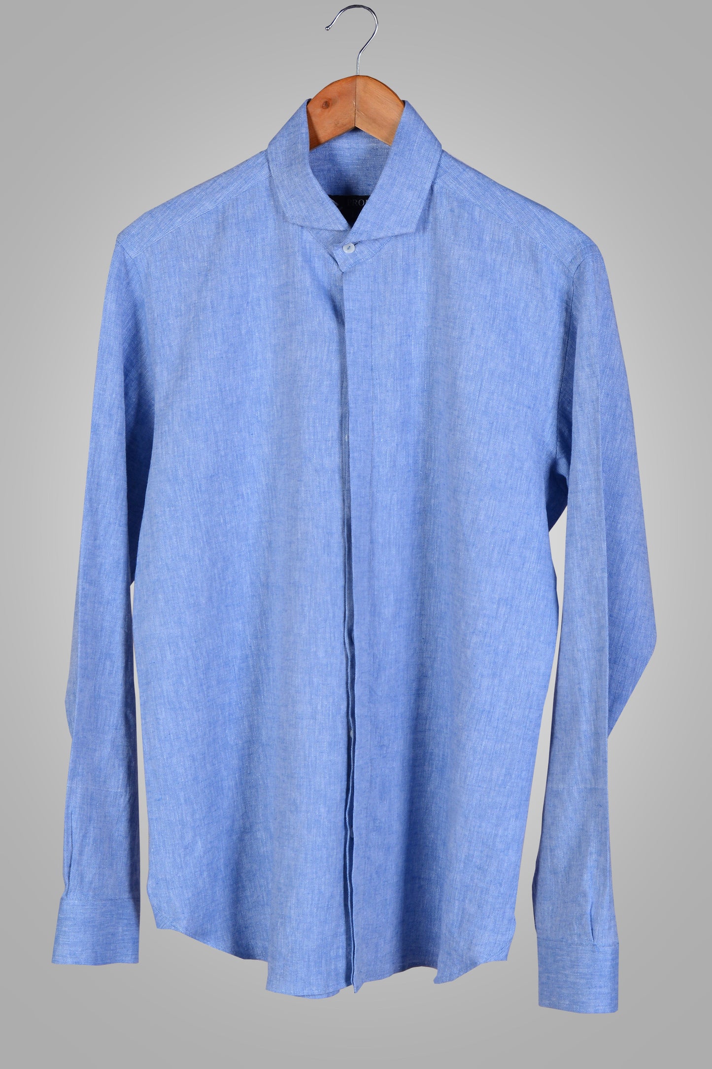 Slate Blue Linen Shirt - Her's