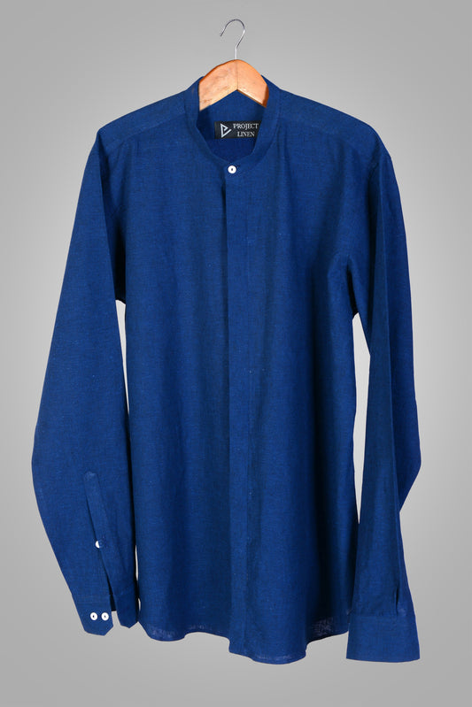 Berry Blue linen shirt - Her's