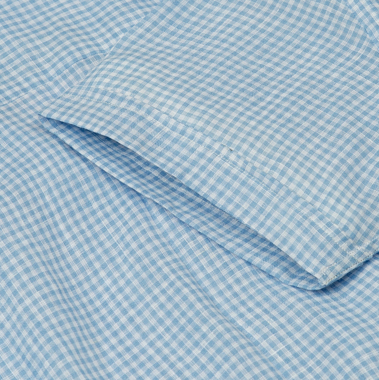 Blue Checkered Cuban Linen Shirt