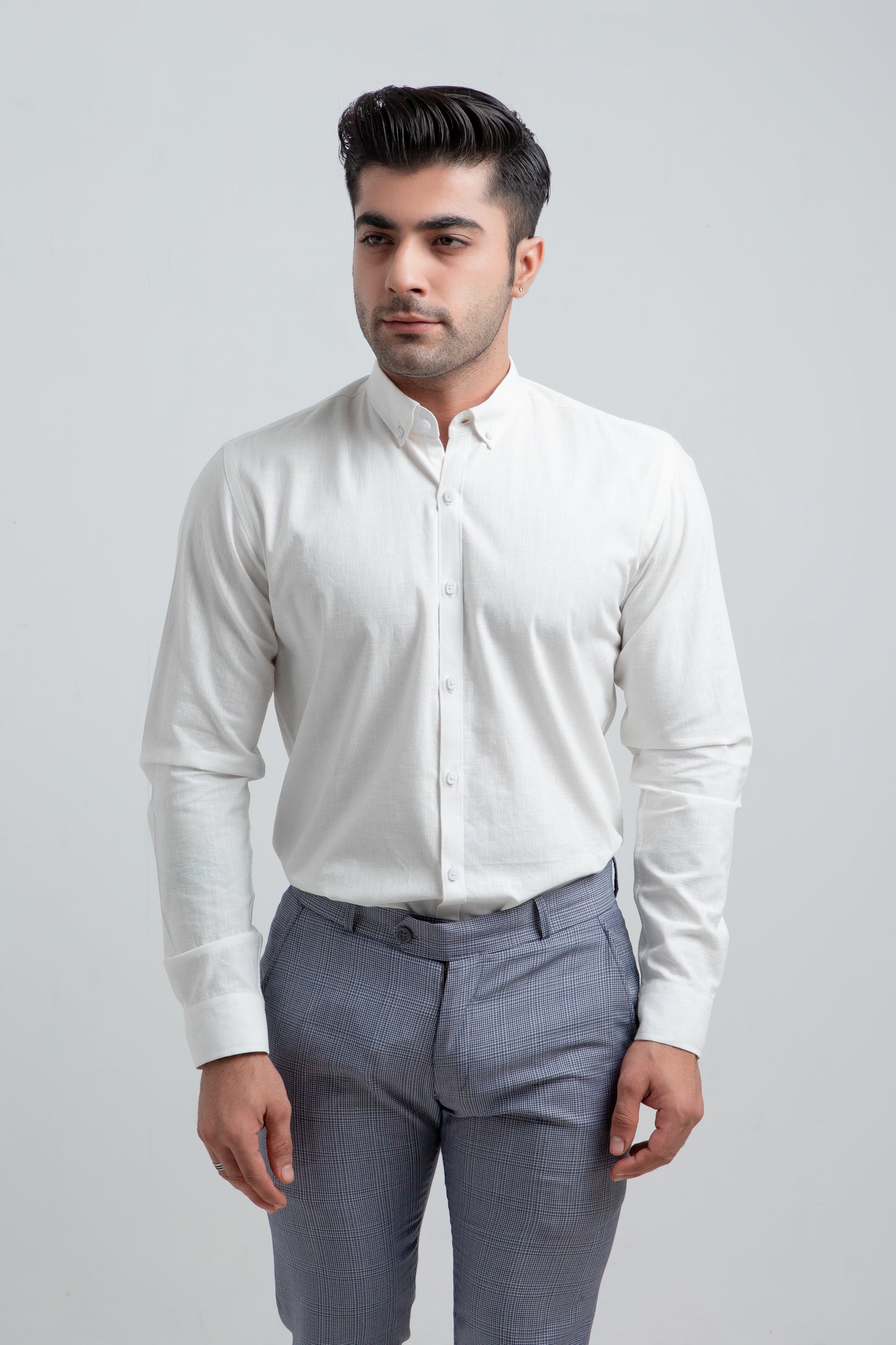 White Button-down Linen Shirt